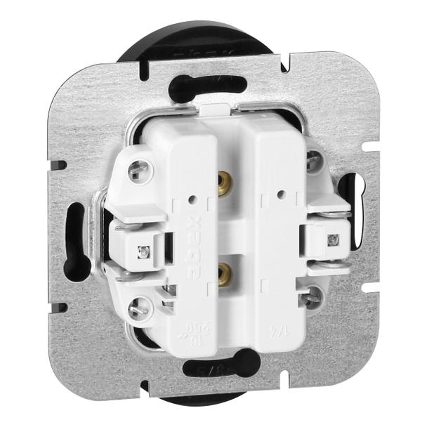 Gniazdo podwójne podtynkowe 2x2P+Z Onyx, 16A, 250V, PT-6OR, czarny
