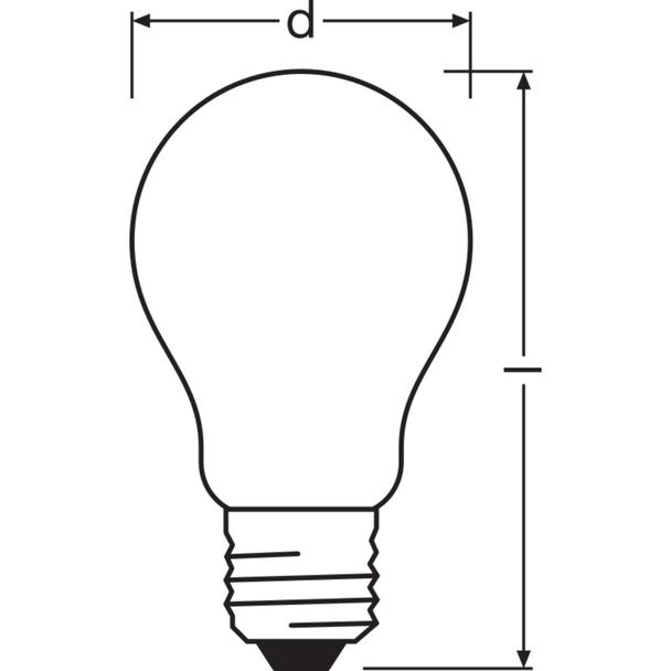 Lampa LED Classic A100 energooszczędna plastik 7,2W 830 E27 LEDVANCE