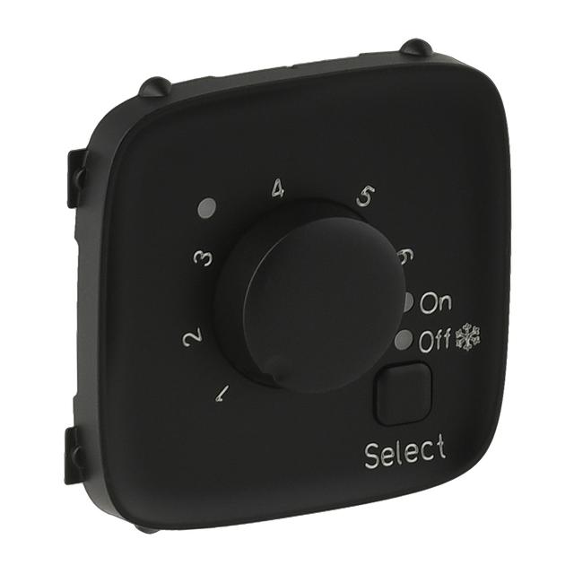 VALENA ALLURE - PLAKIETKA CZARNA TERMOSTATU DO OGRZEWANIA PODŁOGOWEGO, Legrand