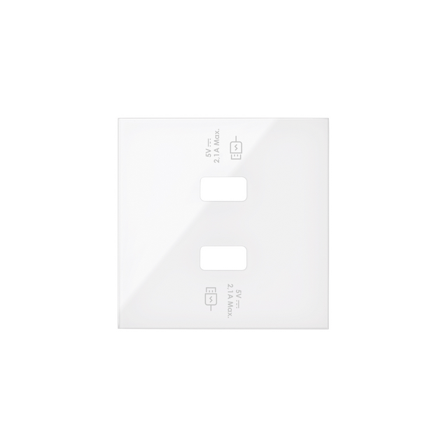 Simon 100 Pokrywa 2x1 ładowarki USB dla ref. 10000380-039 biały