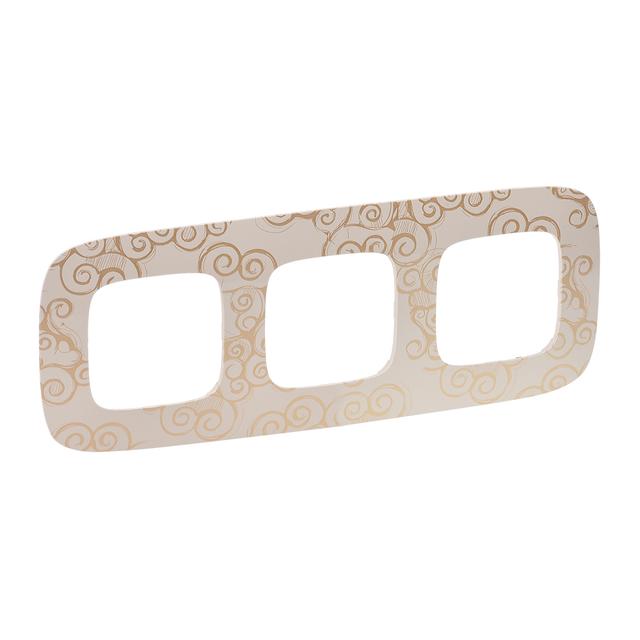 Valena Allure Ramka Potrójna Arabeska Złoto 754353 LEGRAND
