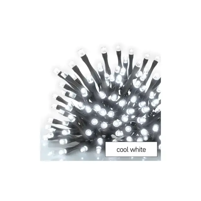 Oświetlenie łączone Standard - zestaw zasilacz + 100LED 10m zimna biel, IP44, timer