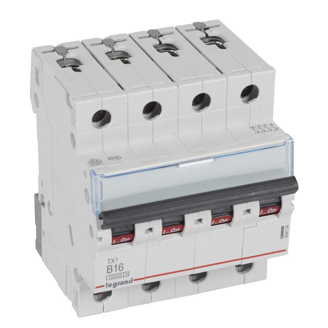 WYŁĄCZNIK NADPRĄDOWY S 314 4P B 16A 10000A SERII TX3, Legrand