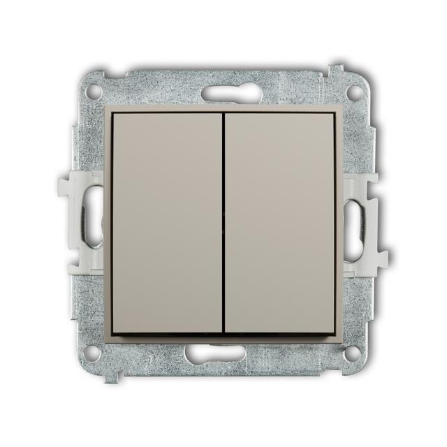 MINI Mechanizm łącznika zwiernego żaluzjowego (dwa klawisze bez piktogramów) taupe