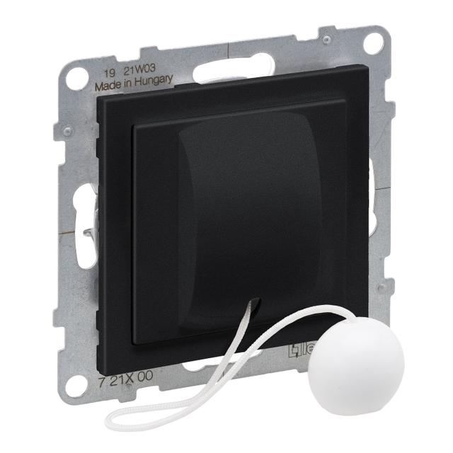 SUNO - Przycisk przełączny cięgnowy NO/NC - 6 A - 250 V~ - zaciski automatyczne, Czarny, Legrand