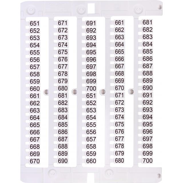 Oznacznik 651 do 700 (100 szt.) ES-NU0851651 003903090 ETI