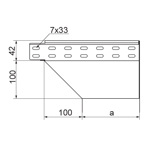 KRPJ100H42 Kolanko redukcyjne prawe 1,0 mm