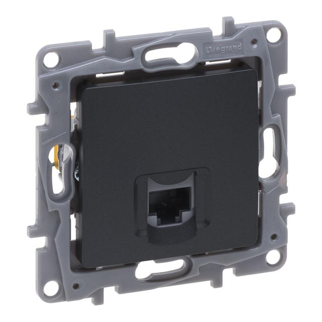 NILOE SELECTION - GNIAZDO RJ 45 KAT. 5 UTP ANTRACYT, Legrand