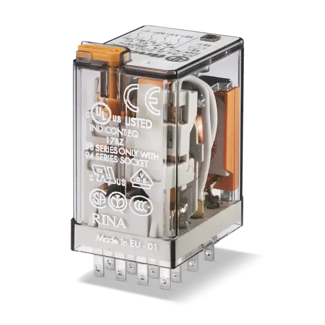 Miniaturowy przekaźnik przemysłowy 4 P; 7A; 240V AC; LED, 55.34.8.240.5030