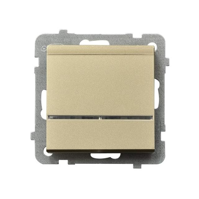 SONATA Łącznik hotelowy z podświetleniem pomarańczowym - kolor szampański złoty