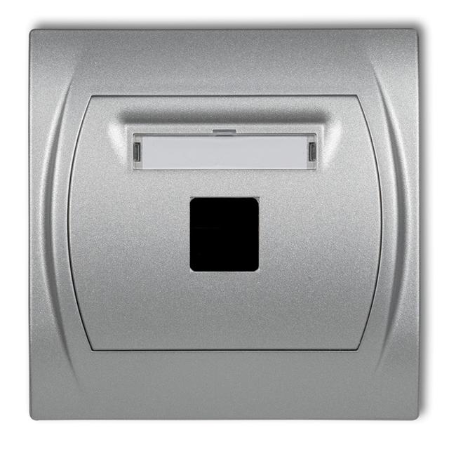 LOGO Gniazdo multimedialne pojedyncze bez modułu (standard Keystone) srebrny metalik 7LGM-1P KARLIK