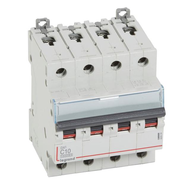Wyłącznik Nadprądowy S 314 4P C10A 10000A DX3 409334 LEGRAND