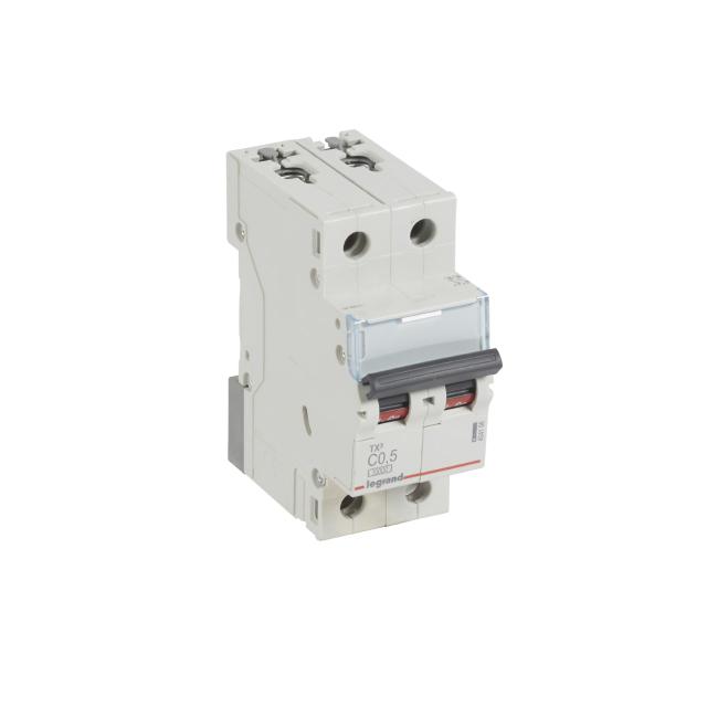 Wyłącznik Nadprądowy S 312 2P C0,5A 10000A TX3 404196 LEGRAND