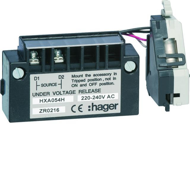 Wyzwalacz podnapięciowy zwłoczny x160-x250 220-240VAC HXA054H HAGER