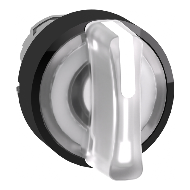 Harmony XB4 Przełącznik 3 położeniowy fi22 biały z samopowrotem LED okrągły metalowy ZB4BK15137 Schneider