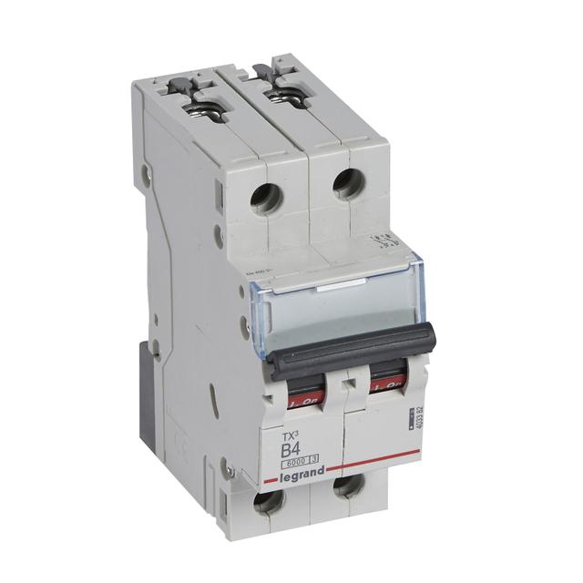 Wyłącznik Nadprądowy S 302 2P B4A 6kA TX3 403382 LEGRAND