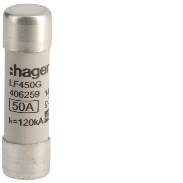 Wkładka bezpiecznikowa cylindryczna CH-14 14x51mm gG 50A 400VAC LF450G HAGER