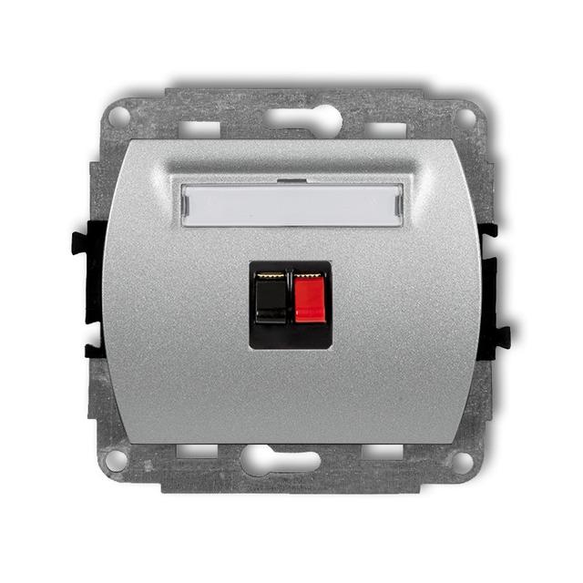 TREND Mechanizm gniazda głośnikowego pojedynczego srebrny metalik