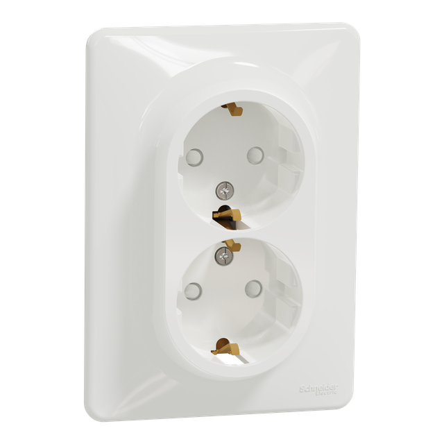 Gn. podwójne schuko z przesł.i, białe