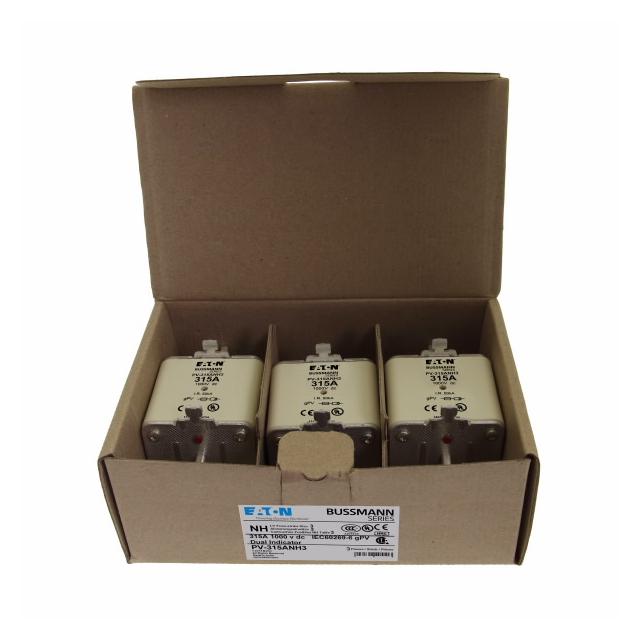PV-315ANH3 Wkładka PV NH 315A 1000V DC PV rozmiar 3 podwójny wskaźnik PV-315ANH3 EATON