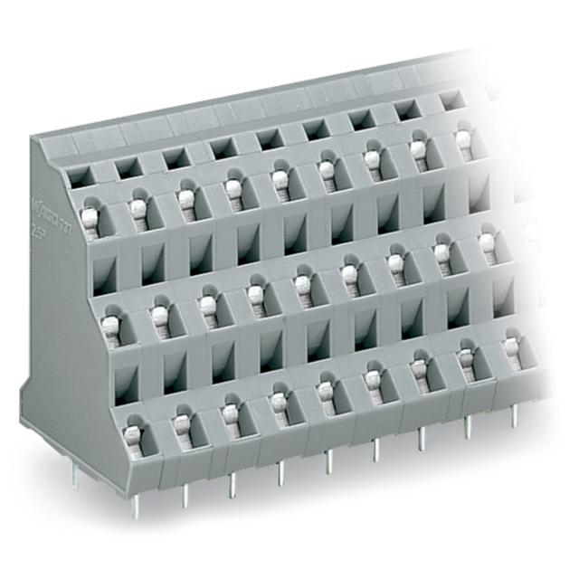 3-piętrowa listwa do pł. drukowanych 16-bieg. szara raster 7,5 mm /8szt./ WAGO