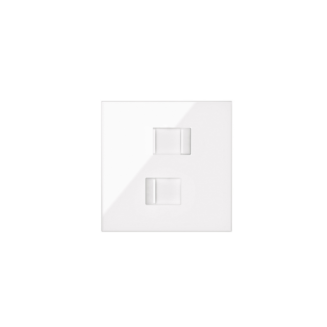Simon 100 Panel 1-krotny: 2 gniazda RJ45 biały 10020111-130 KONTAKT