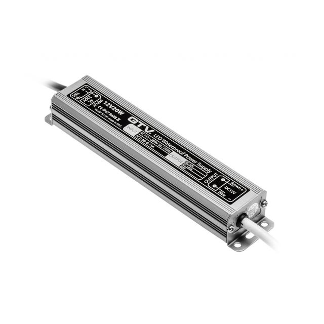 TRANSFORMATOR LED WODOODPORNY, 20W, IP 67, DC12V