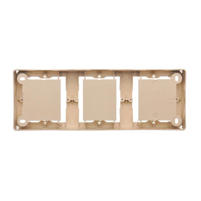 puszki instal. Puszka natynkowa płytka (31mm) potrójna beż