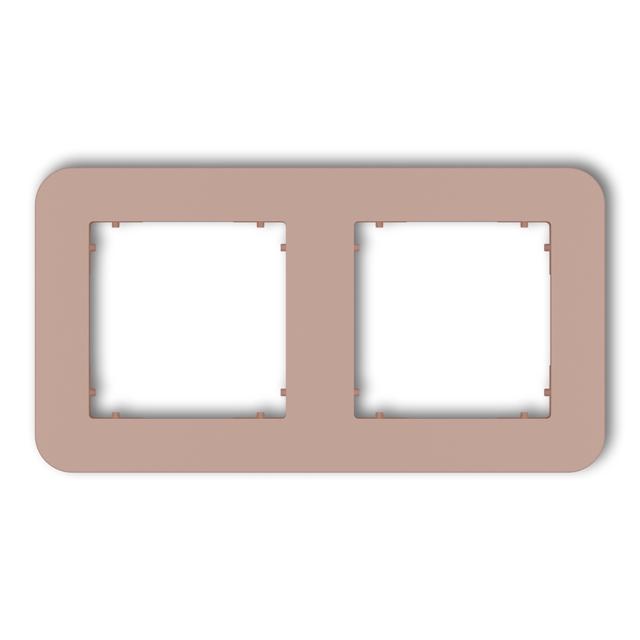 MINI Ramka uniwersalna podwójna zaokrąglona z tworzywa łososiowy