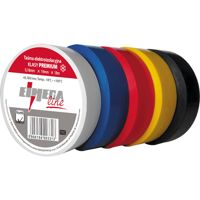 TAŚMA ELECTRIX 200 PREMIUM TĘCZA 19mm*18m (opakowanie = 5 szt.)