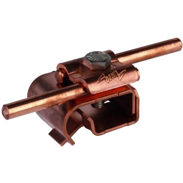 Zacisk do rynny, do zawiniętych brzegów 16-22 mm, Cu