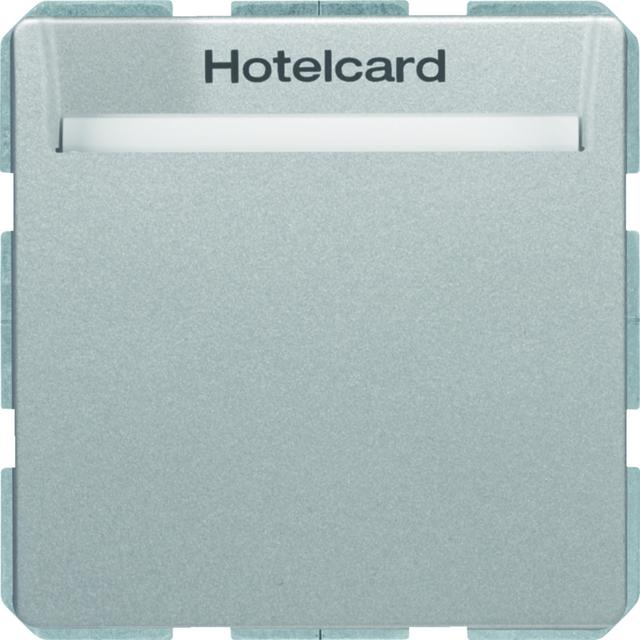 BERKER Q.x Łącznik przekaźnikowy na kartę hotelową aluminium aksamit lakierowana 16406094 HAGER