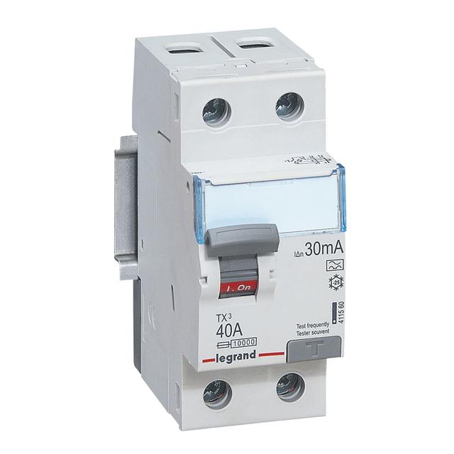 Wyłącznik Różnicowoprądowy 2P 40A 0,03A Typa P302 TX3 411560 LEGRAND
