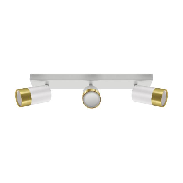 Lampa oprawa ścienno-sufitowa PUZON SPT 3 x max 35 W GU10 3L biały/złoty  04279 IDEUS