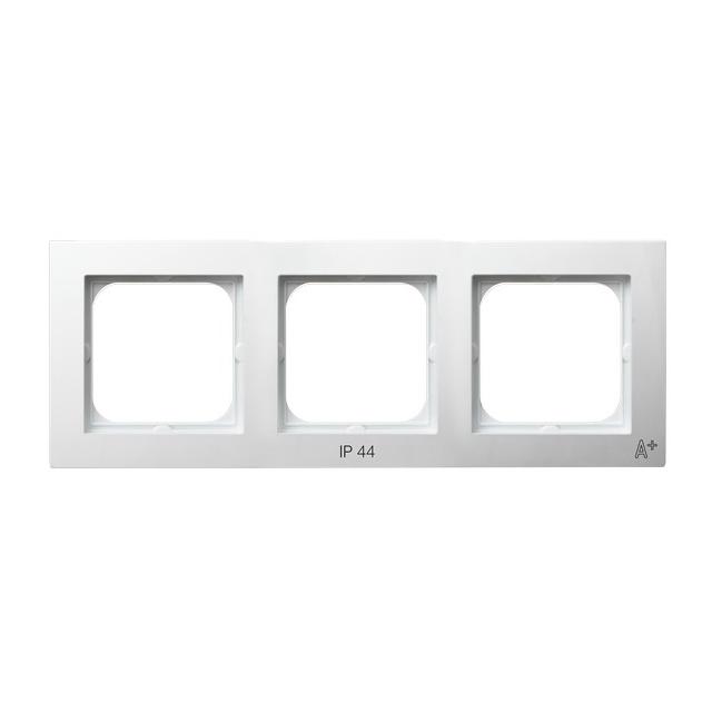 AS ANTYBAKTERYJNY Ramka potrójna do łączników IP-44 produkt zawiera szkło fosforanowo-srebrowe - kol