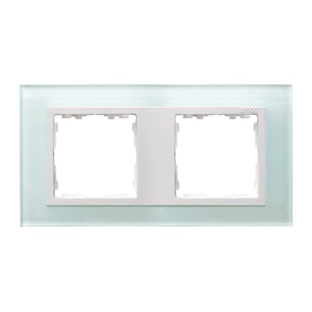 Simon 82 Nature Ramka 2-krotna Nature-szkło Natural / pierścień biały 82627-60 KONTAKT