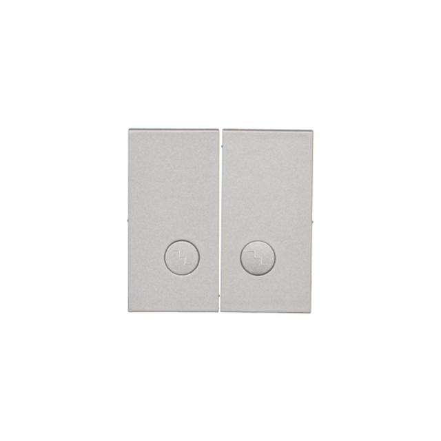 Simon 55 Klawisz podwójny z oczkami do: SW6/2L2M Aluminium mat TKW6/2L2/143 KONTAKT