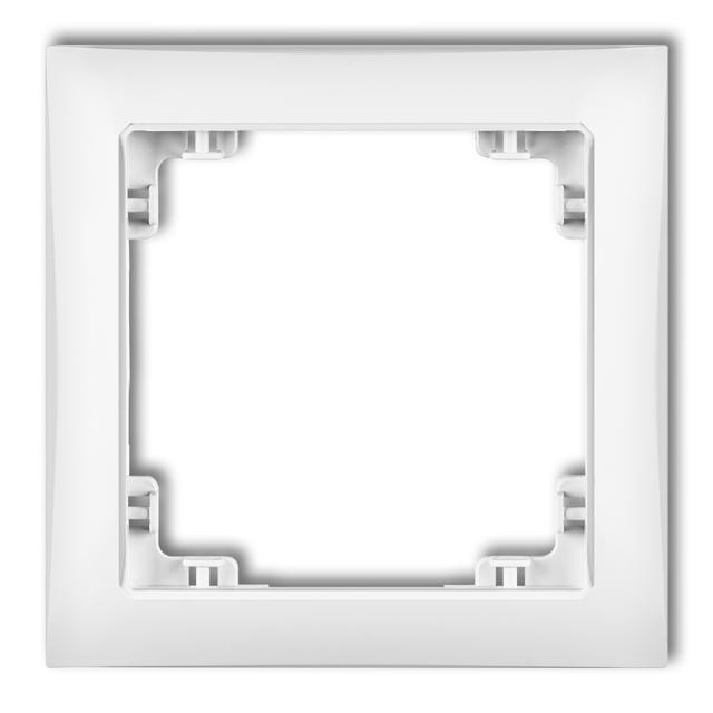 DECO Ramka pojedyncza z tworzywa DECO Soft biała DRSO-1 KARLIK