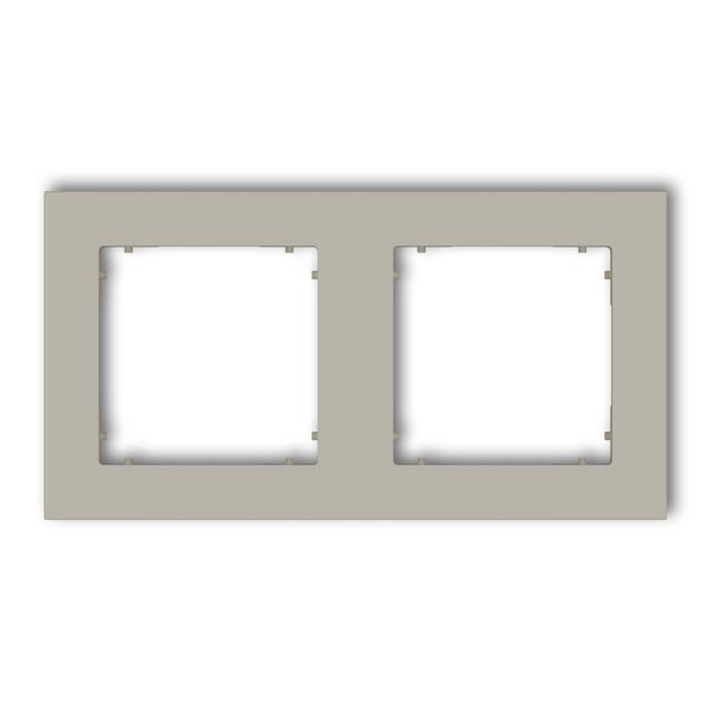 MINI Ramka uniwersalna podwójna kwadratowa z tworzywa taupe