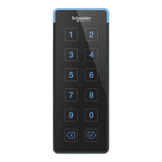 Czytnik z klawiaturą Mifare, DESFire, Prox, NFC, Bluetooth, ościeżnicowy, czarny