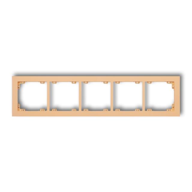 DECO Ramka pięciokrotna z tworzywa DECO Pastel Matt brzoskwiniowa 45DR-5 KARLIK