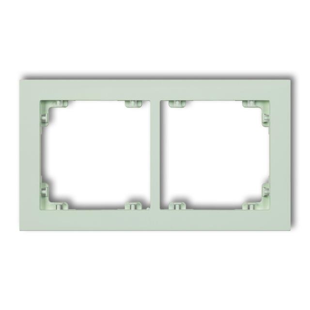 DECO Ramka uniwerstalna podwójna z tworzywa DECO Pastel Matt miętowy