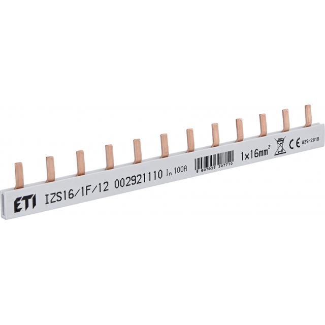 Szyna łączeniowa sztyftowa 1P 100A 16mm2 (12 mod.) IZS16/1F/12 (0,21) 002921110 ETI