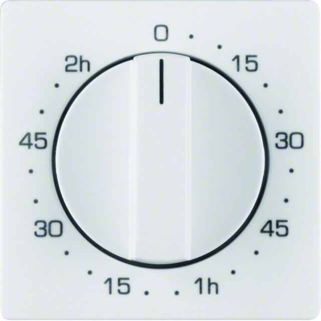 BERKER Q.1/Q.3 Płytka czołowa z pokrętłem reg do łącznika czasowego 0-120 min biały 16336089 HAGER