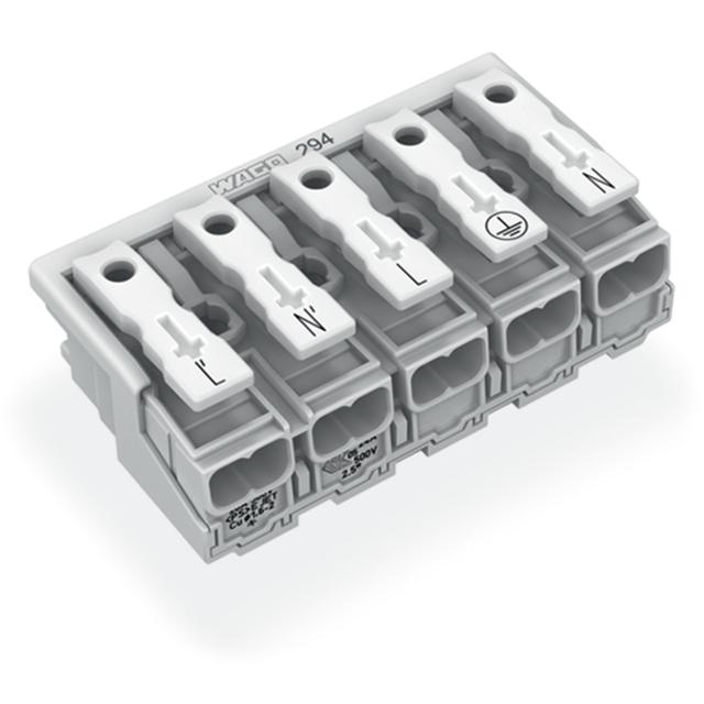 Złączka zasilająca 5‑biegunowa ze stopkami bez styku PE 294‑5025 /250szt./ WAGO
