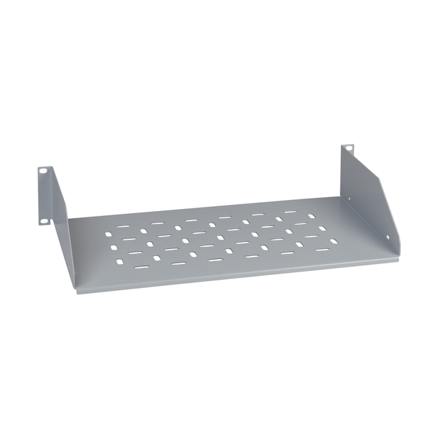 Półka stała 19/ z podwyższeniem 5mm 2U głębokość 250 stalowa RAL7035 20kg NSYBF2U25P SCHNEIDER