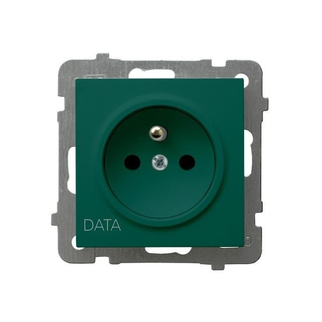 AS Gniazdo pojedyncze z uziemieniem DATA - kolor zielony
