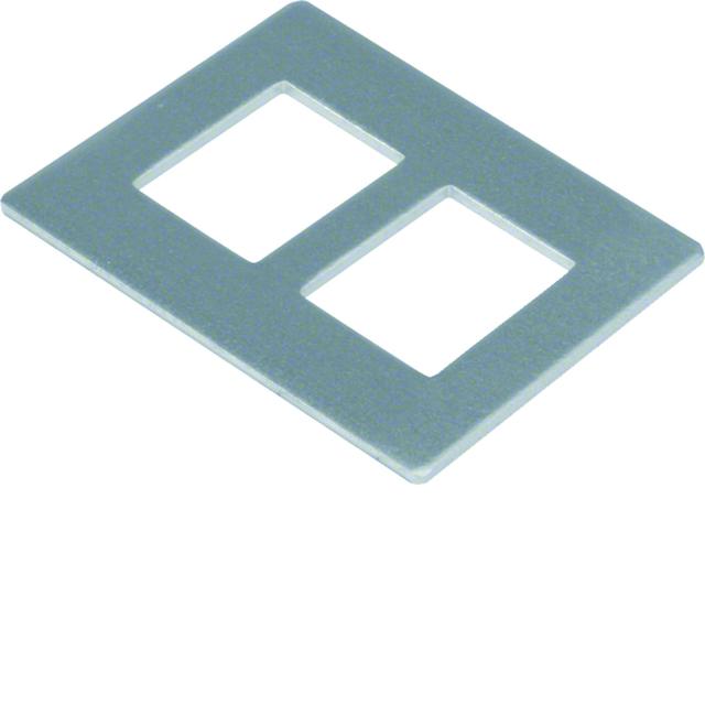 tehalit.GB-EG Płytka montażowa GTVD2/300 2xRJ45 20,1x14,8 aluminium GTVDM052 HAGER