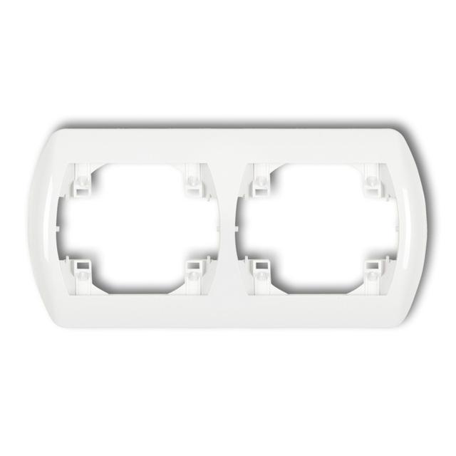 TREND Ramka pozioma podwójna biała