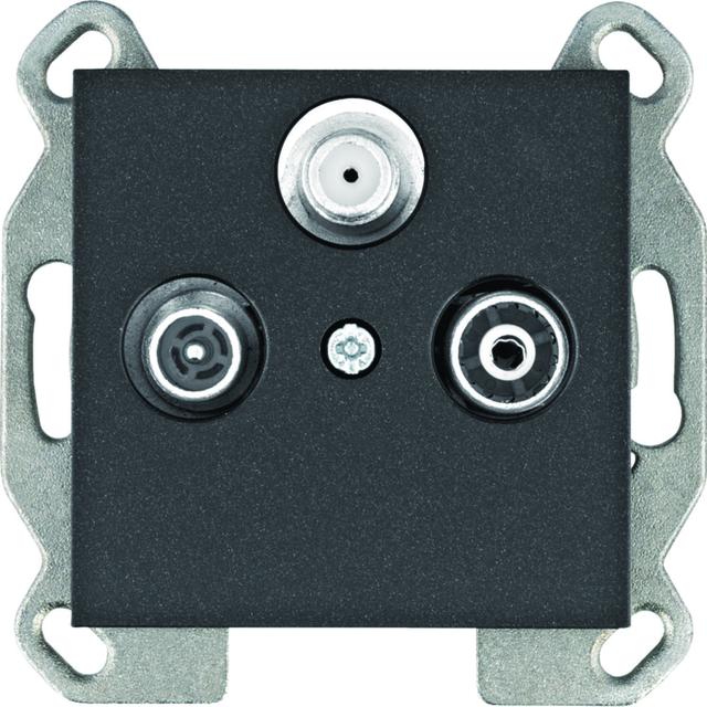 lumina Gniazdo RTV-SAT końcowe czarny WL3113 HAGER
